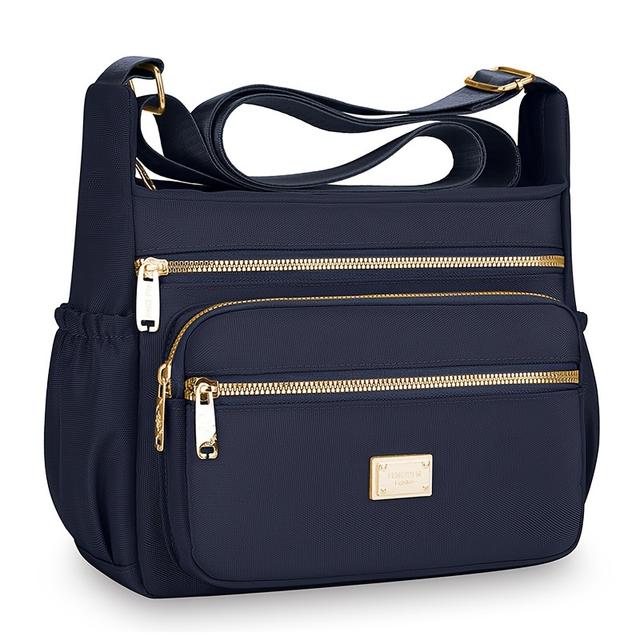 TEMU Női Kiváló Minőségű Könnyű Nylon Keresztpántos Táska - Elegáns Állítható Pánttal és Cipzáras Zárással, Utazáshoz és Mindennapi Használatra Ideális - Kézi Mosásra Alkalmas