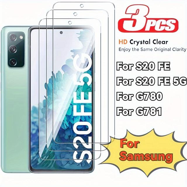 TEMU 3pcs Screen Protector Glass For S20 Fe 5g G781 Tempered Glass Film