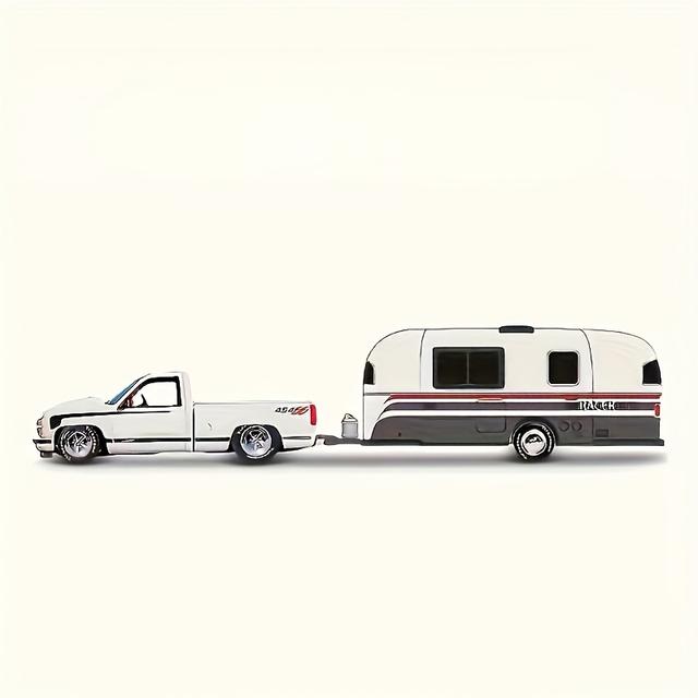 TEMU Meichitu Transport Truck Trailer Alloy Car Model Metal Vehicle Collectible Toy Prop Gift