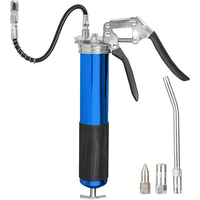 TEMU 8000 Psi Grease , One-handed Grease With Pressure , Ergonomic Pistol Grease , Self- Butter Hand Press For 400ml Standard Grease Cartridge, Bulk Grease