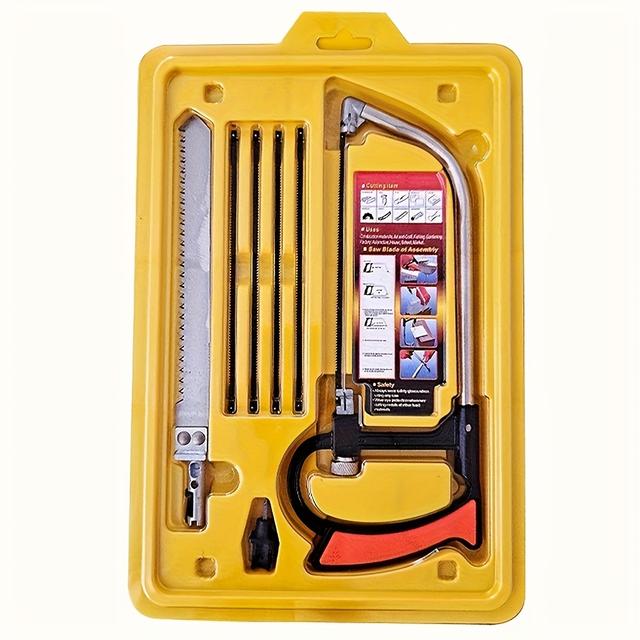 TEMU 12-inch Steel Saw With Replaceable Blades And Metal Miter, 3pcs Set ( Frame, Mini ) For Wood – Universal Hand Saw Kit Toolbox Multi-blade Set