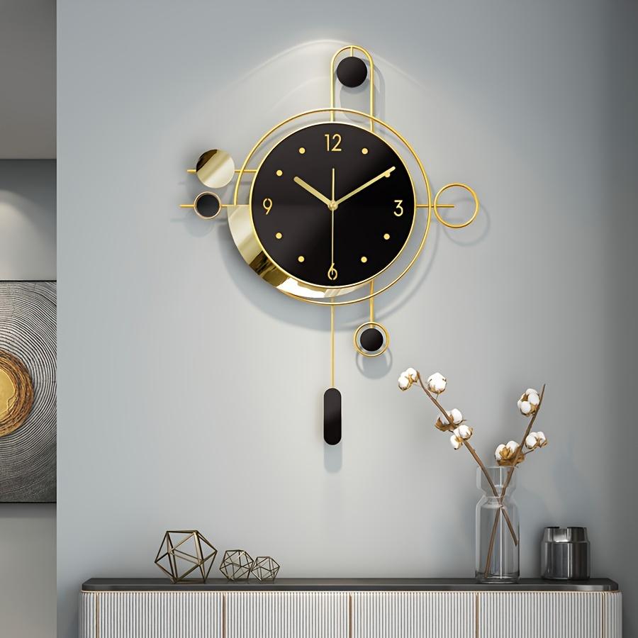 TEMU Modern Wall Clock - Battery-operated, Noiseless Swing Room, Bedroom, Dining & Office Decor