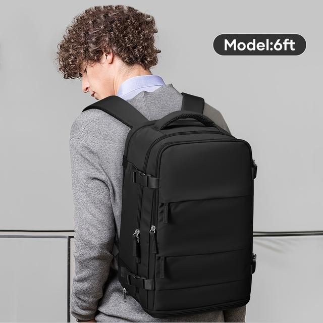 TEMU Mochila Aprobada por Aviones para Hombres y Mujeres, mochila de gran capacidad con compartimento para zapatos y cubierta de tirador, mochila de viaje para negocios y vacaciones de ocio, mochila