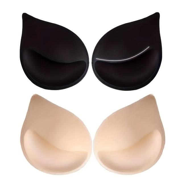 TEMU 4-Pack Verdikte Inlegkussens voor Sportbeha's | Ademend, Geplooide, Bovenkant - Dikke Onderkant Sponskussens, Kleur, Alleen Handwas