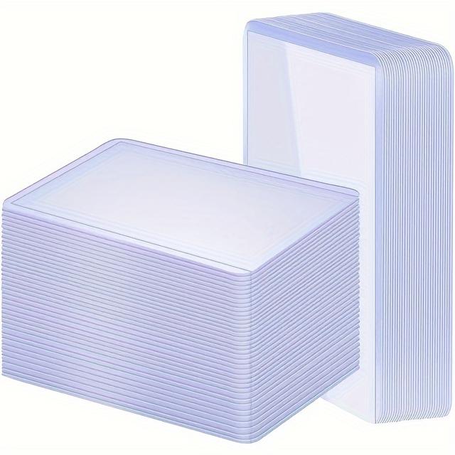 TEMU أغلفة بطاقات بلاستيكية صلبة - حافظات علوية لحماية البطاقات، حافظات بطاقات البيسبول البلاستيكية الصلبة، مناسبة لبطاقات البيسبول، بطاقات الألعاب، بطاقات Mtg، بطاقات التداول، وغيرها