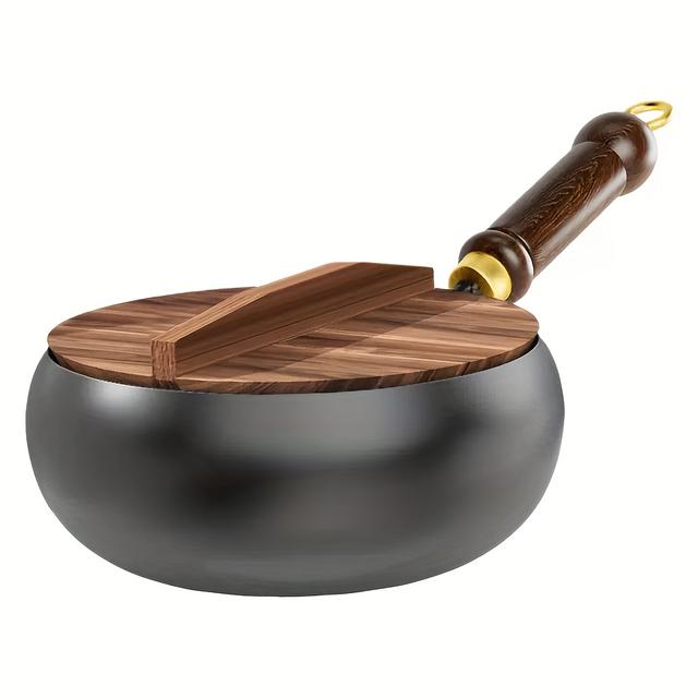 TEMU 1 Household Multi- Pot, Exquisitely Handcrafted Iron Pot, Large Capacity For Cooking And Soups, With/without Lid, , Suitable For Stir-frying, , And Cooking