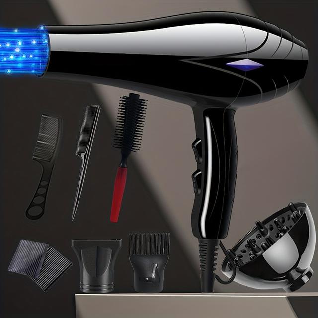 TEMU Európai Szabványú Hajszárító, Nagy Teljesítményű Háztartási Hajszárító Meleg és Hideg Levegővel