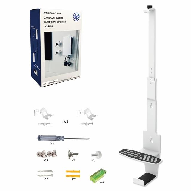 TEMU Kompatibel mit allen /PS5 Slim/PS5 Ultra-Dünne Host Wandhalterung | Eisenmaterial, Wandmontage, Inklusive Zwei Game Controller und Kopfhörerhalter