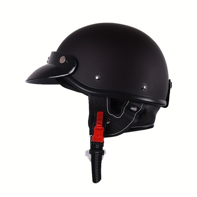 TEMU Retro Motorcycle Half Helmet Summer Men's And Women's Scoop Helmet Motorcycle Helmet