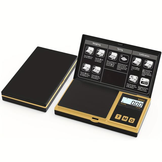 TEMU 1 Stück digitale Taschenwaage mit 0,01g – kompakte, hochpräzise Waage für Schmuck, Diamanten, Pulver und Pharmazeutika