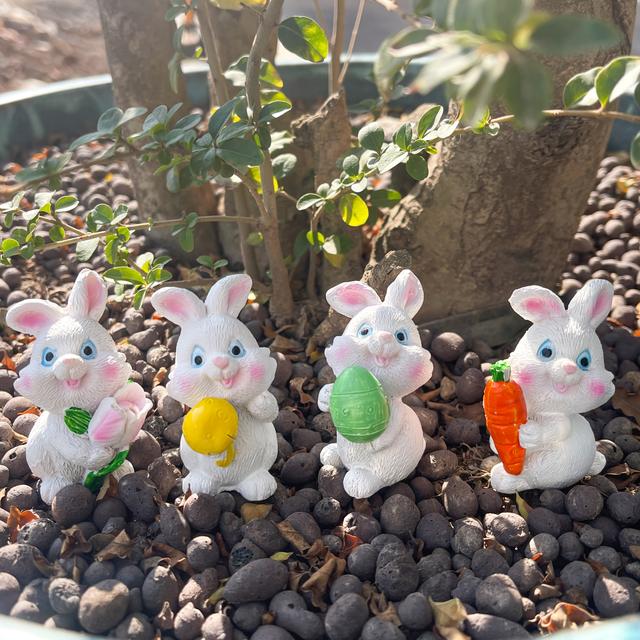 TEMU 4er-Set Harzfiguren für Schlafzimmer, Wohnzimmer, Büro und Gartendekoration