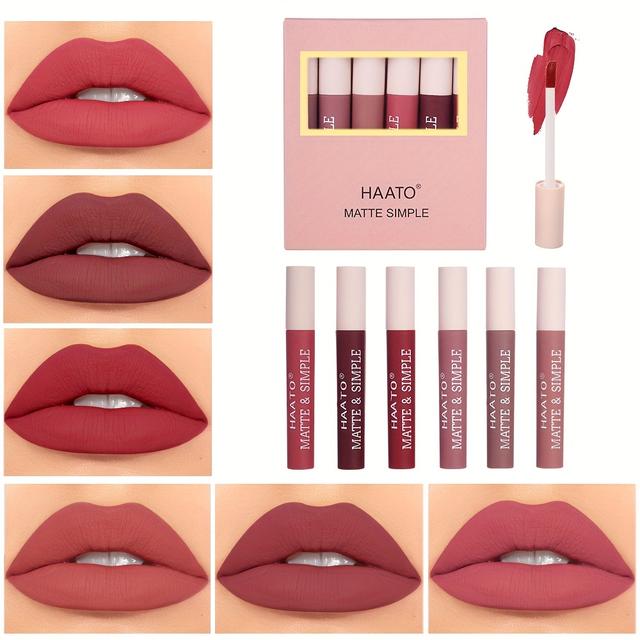TEMU A Single Matte Velvet Lip Glaze Not Easily Smudged, Long-lasting, And Has A Low Color That Fade Or Transfer