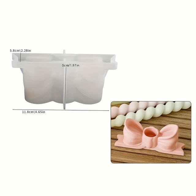 TEMU Łata Świecznik | Dekoracja Stołu | Romantyczny Wystrój Domu | Świecznik w Kształcie Stożka | Świecznik w Neutralnych Kolorach | Damskie Prezenty | Forma do Kokardki Świątecznej