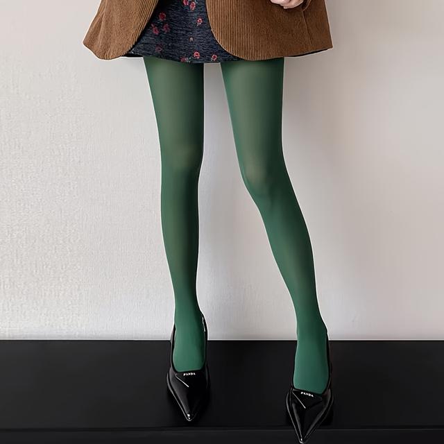 TEMU Tights, High Waist Tummy Control Butt Lifting, Stretchy Pants, Polyester 88% Elastane 12%, Solid Color Knit Fabric, 120g/m², Hand Wash/