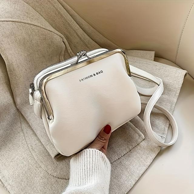 TEMU Nieuwe Franse Stijl Dames Tas met Buitenlandse Esthetiek, Meerlaagse Crossbody Tas voor Herfst en Winter