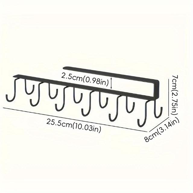 TEMU 1pc Of Hanging Kitchen Hooks That No Drilling, New Style Iron Hooks For Cabinets And Wardrobes, Utility Hooks