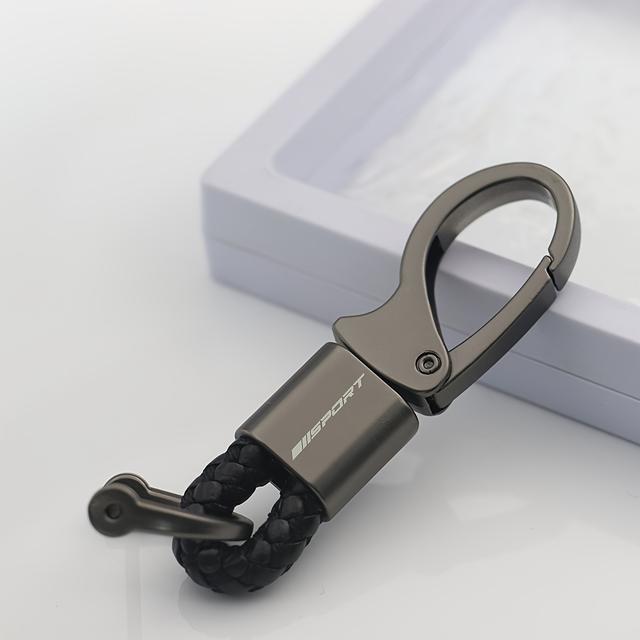 TEMU 1pc Alloy Car Keychain Horseshoe Shape D-ring Key Fob Holder Quick-release Car