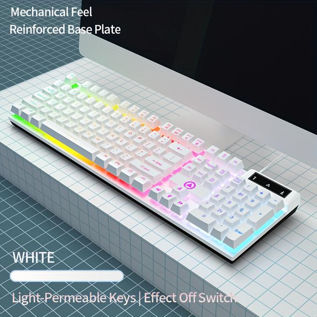 TEMU Yindiao Gaming Keyboard Usb Wired Mechanical Feel Backlit Pc Laptop Office Device