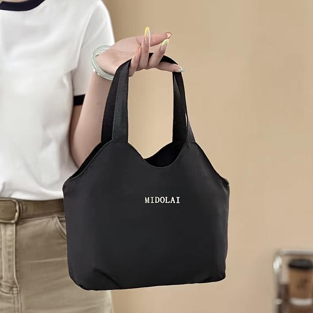 TEMU Jednobarevná taška, přenosná pro práci i ven, módní dámská kabelka s barevnými , lehká a univerzální