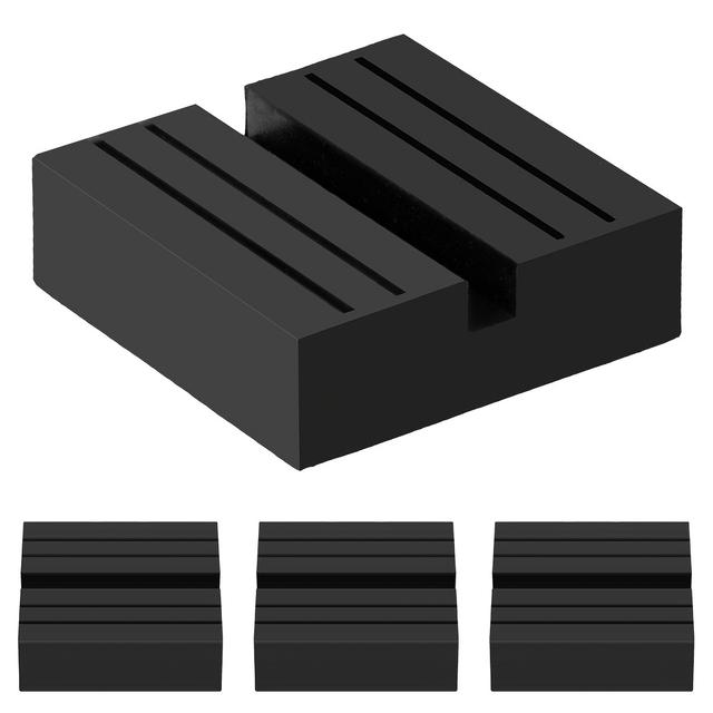 TEMU Rubber Pad 4pcs Of Black Rubber Block Jack Stands, Suitable Stands