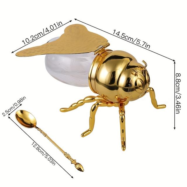 TEMU TOPBATHY 2er-Set Gewürzgläser für die Küche, inklusive multifunktionaler Behälter für Kaffeebohnen, Salz, Honig, Kaffeesirup und Gewürze, mit Metalldeckeln