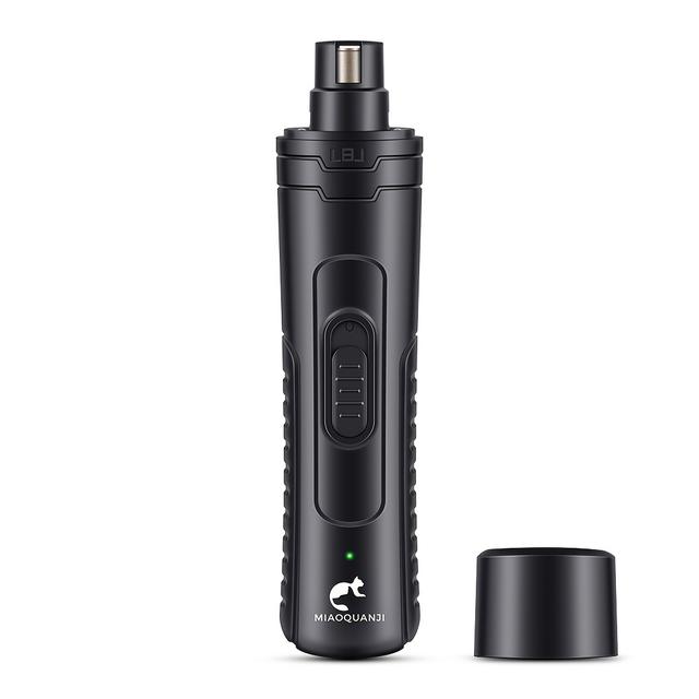 TEMU Dog Nail Grinder With 3 Led Light For Large Medium Small Dogs Professional 2-speed Powerful Electric Pet Nail Clipper Which Gentle And Painless Paws Grooming & Smoothing Tool(black)