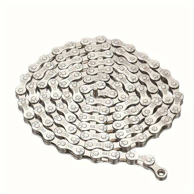 TEMU Vxm Bike Chain Link - 116 Sections, Fits 6/7/8 Speed, Tungsten Steel, Compatible With Mountain & Road Bikes