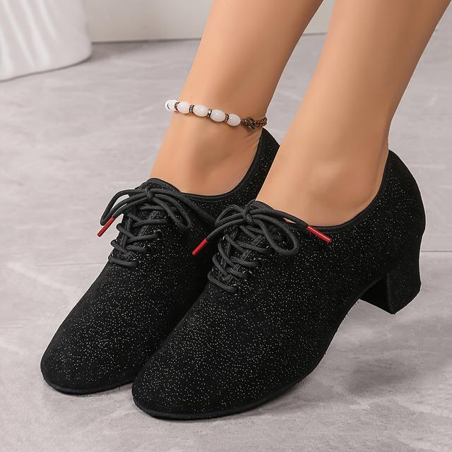 TEMU Latin Dance Shoes, Soft-soled Jazz Dance Shoes, Teacher Shoes For Socializing, Modern Dance Shoes, High Heels For Practicing Dance, Modern Dance Singles Shoes For Women