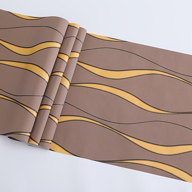 TEMU Rollo de Papel Tapiz Moderno 3D con Ondas de Agua No Autoadhesivo - Fácil de Pegar y , para , Cocina, Dormitorio, Decoración de Dormitorios y Renovación de Muebles, 53x950cm, No Tejido, Papel de