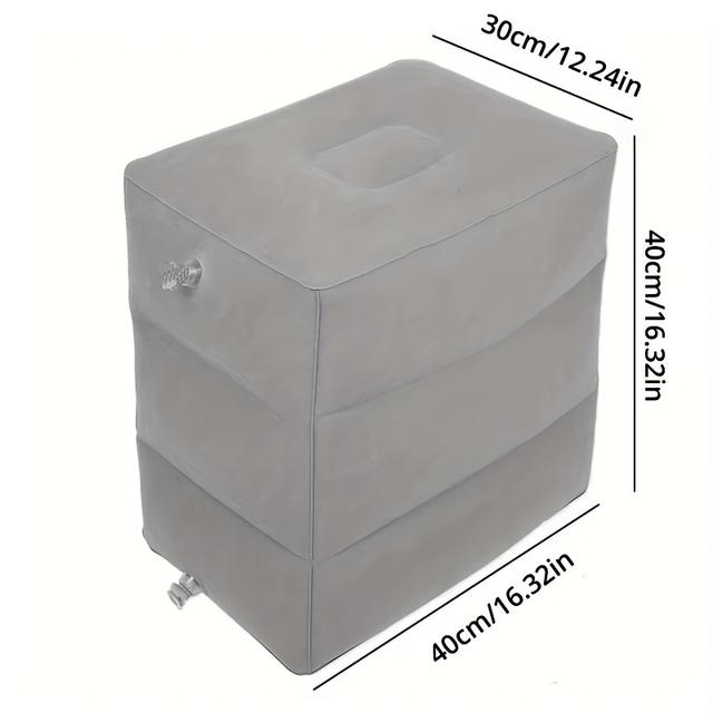 TEMU 1pc Almohada Inflable para Pies Portátil, Taburete Ajustable de Regulable para Viajes - Cojín Reposapiés