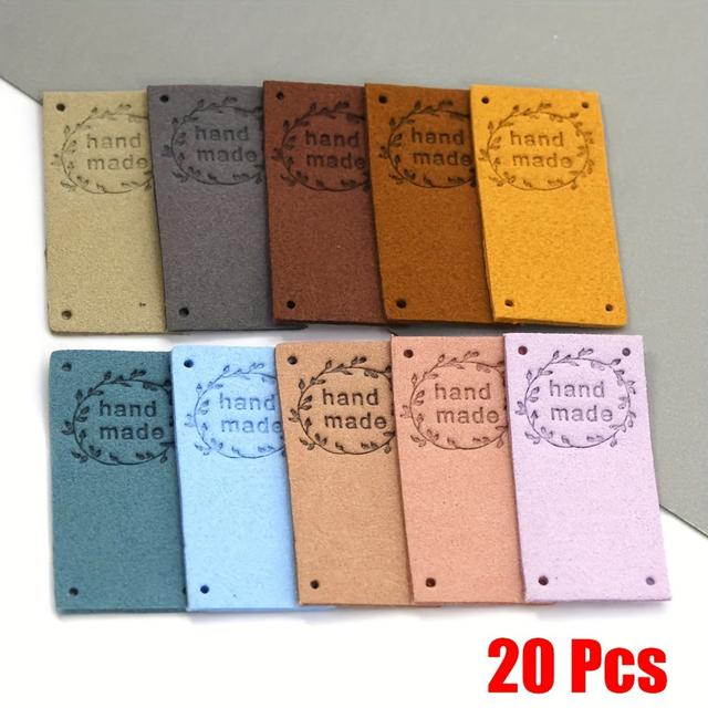 TEMU 20pcs Handmade Wreath Tags - Leather Craft Labels For Sewing, Clothing, Hats, Bags & Shoes