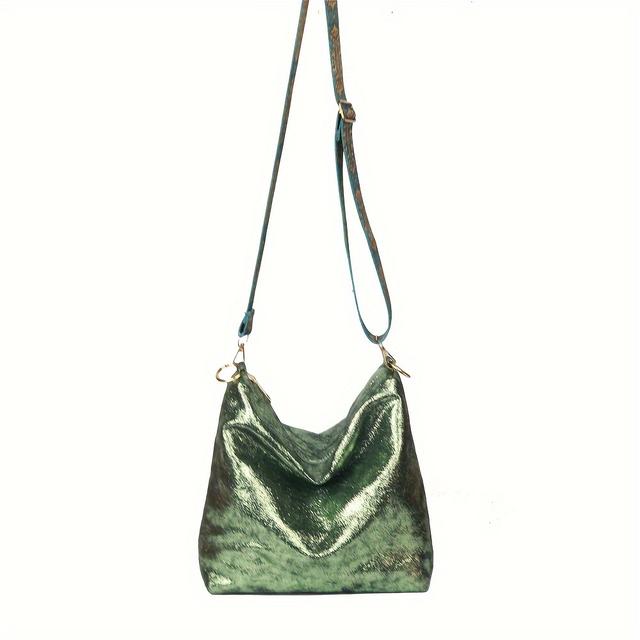 TEMU Sac à Bandoulière Pailleté pour Femme avec Bandoulière Réglable et Détachable - Fermeture Éclair, Sac Décontracté Idéal pour et - Sac avec Accent Flash