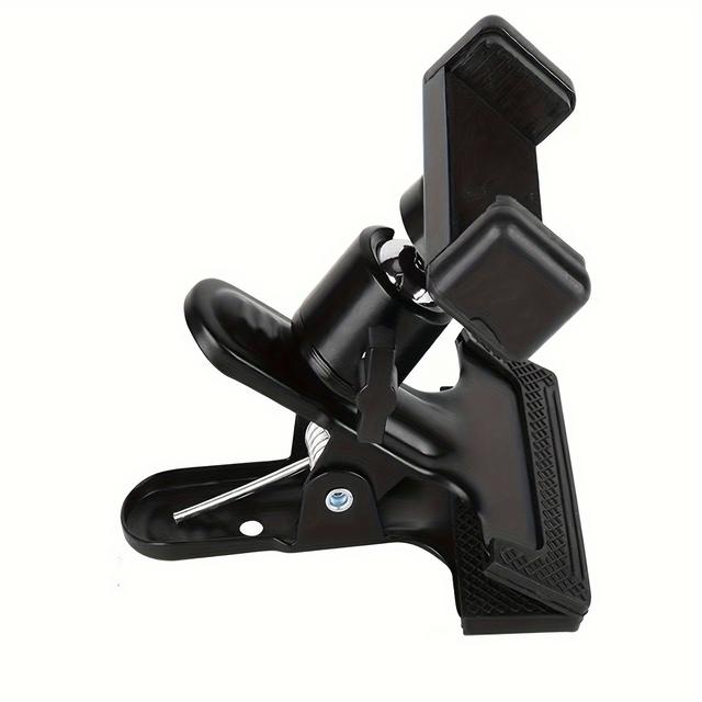 TEMU A Clip Stand For Live Streaming With Ukuleles, Featuring A Phone Holder For Selfies And A Stand For Recording