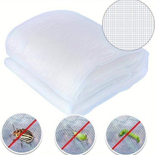 TEMU 超微細60メッシュHDPE昆虫防止ネット、透明6x9フィート - 果樹、野菜＆に最適、電源不要、耐久性のあるプラスチック製ガーデン保護、列カバー、温室植物保護、メッ