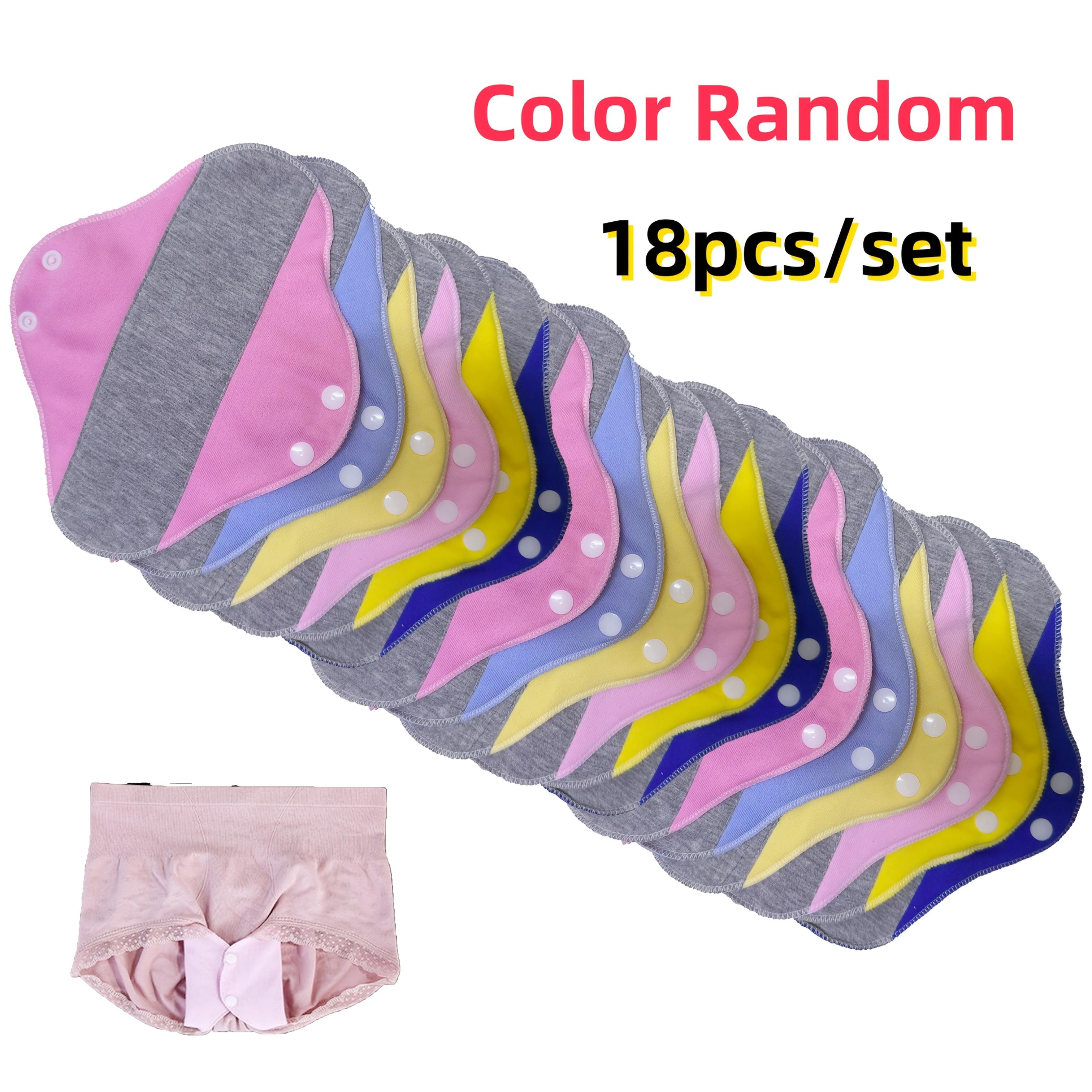 TEMU 18-pack Reusable Panty Pads - Cloth Care For Women And Elderly, Soft And Comfortable Hygiene Panties, Menstrual Underwear, Elderly Special Protective Panties, Close-fitting Design, Durable Sewing