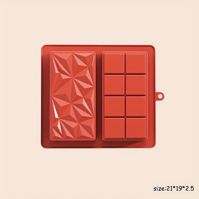 TEMU Silicone Chocolate Bar Mold Set - Break-apart Candy Molds, Silicone For Homemade Chocolate, Christmas & Valentine's Day Treats, Pistachio & Nut Mold Kit