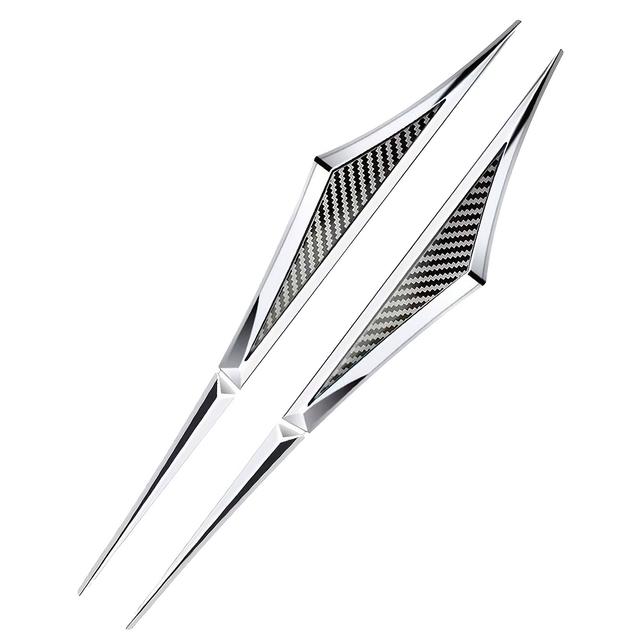TEMU 2pcs Stainless Steel Suitable For All Kinds Of Car Side Conversion Decals, Car Fender With Adhesive Backing, A Very Car Decals, Suitable For All Kinds Of Car Decorations
