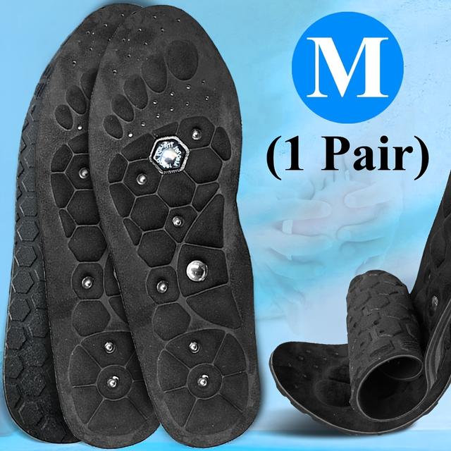 TEMU 1 Pair Magnetic Shoe Insoles With 3.5 Magnets - Breathable Eva, Shock Absorption, & Sweat Wicking For Sports & Casual Wear, Magnetic Insoles For Shoes