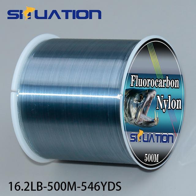 TEMU СІЙУАЦІЯ 500М-546ЯРДS попередник рибальської лінії, ковзна дорога для дрифтування, спеціальна основна , морський вудок з ультрам'якою фторвуглецевою нейлоновою лінією