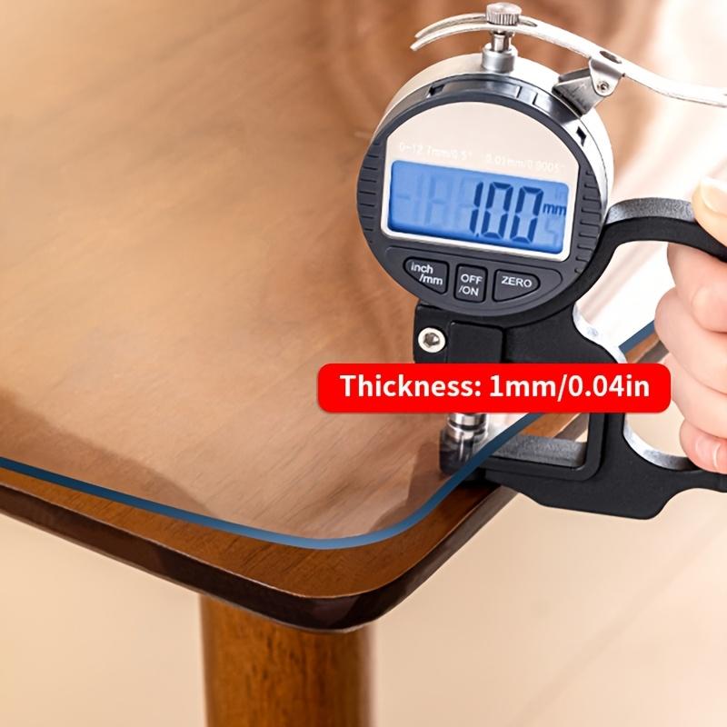 TEMU 1pc Pvc 1.0mm Thick Transparent Tablecloth, High Quality Scratch-resistant Heat Resistant Table Protector, Suitable For Dining Table Cloth