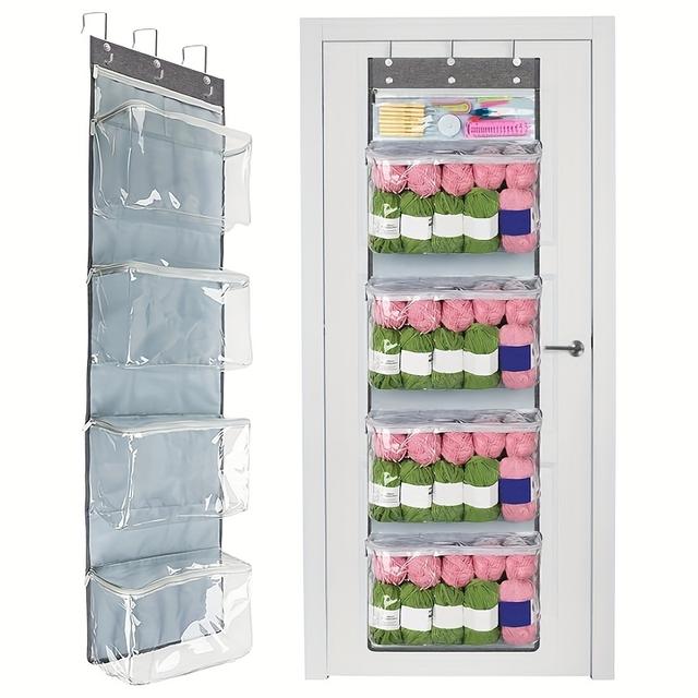 TEMU Borsa da per la conservazione di filati ganci, design antipolvere e 5 tasche separate, per organizzare e gli articoli per e .