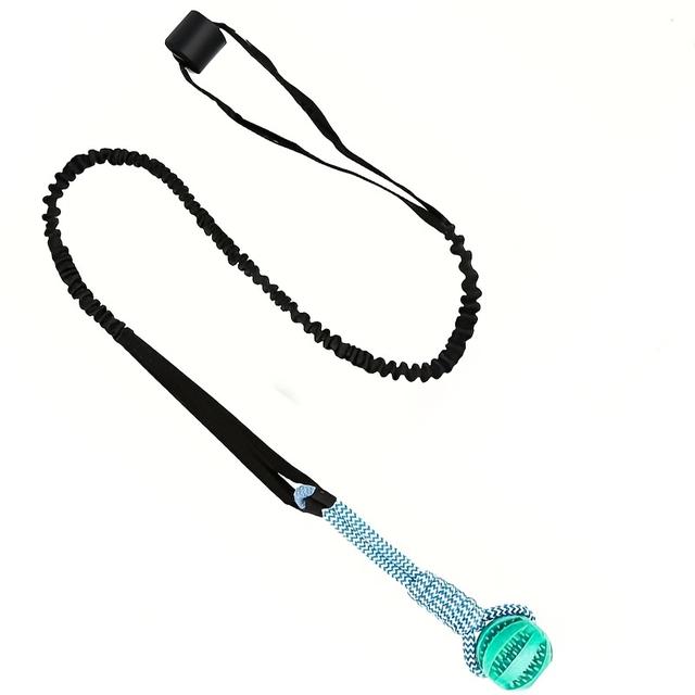 TEMU 1pc Outdoor Bungee Tug Dog Toy, Hanging Tree Tug Toy For Tree Stump, Play Cord & Tether With Chew Rope Toy