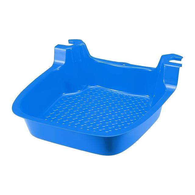TEMU 1pc Blue Non-slip Foot Bath Tub For Above Ground Pools - Durable Plastic With Textured And Drainage Holes, Perfect For Relaxing Foot , Patio Essential | Pool Accessory | Drainable Foot Tub