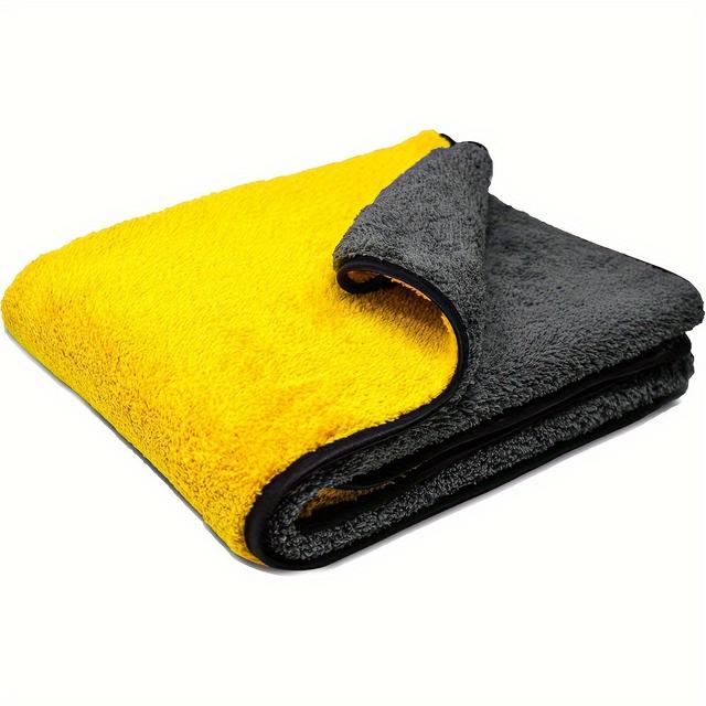 TEMU Große Mikrofaser-Handtücher zum Trocknen von Autos 90cmx60cm Saugfähig Schnelltrocknend Auto- und Motorrad-Außenreinigungstücher 800gsm