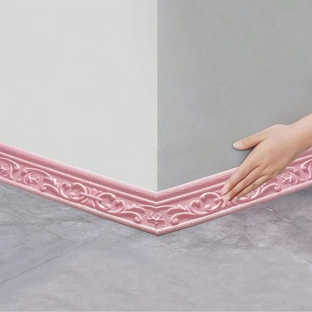 TEMU 3d Self-adhesive Wall Trim Sticker Roll, Foldable, Options For Home Decor, Skirting Line Application, Versatile Wall Sticker, Trim-waistline Baseboard Edging Strip Border