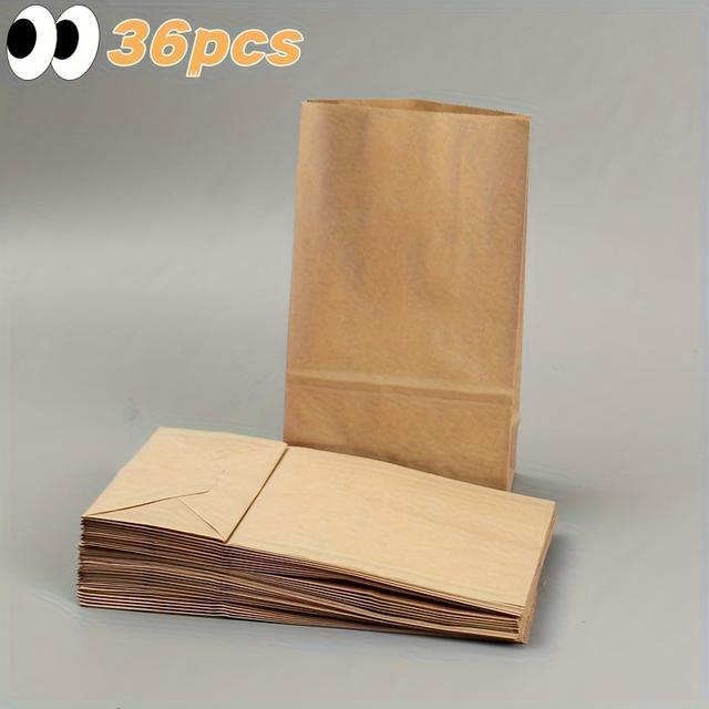 TEMU 36 Stück robuste Kraftpapier-Tüten - , faltbar, schmutzabweisend, recycelbar - für Geschenkverpackung, Takeout, Partys, Organisation, Bücher, Kleidung - 4 Größen erhältlich - Ideal für