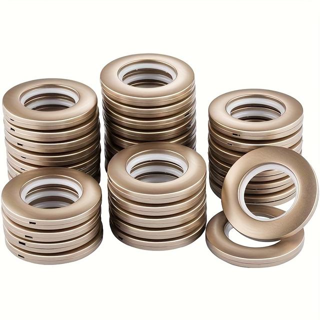 TEMU 50 unidades de Lavadores de Peças e Argolas de Cortina em um Estilo Vintage - Argolas de Ilhós de Plástico, Cortinas em Tom , Projetadas para Deslizamento