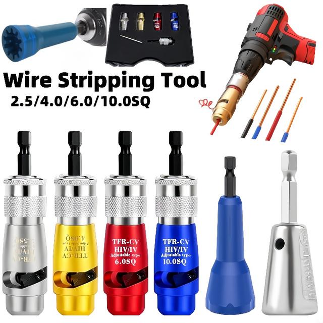 TEMU Wire Stripper, Wiring Pro Stripping Tool&wire Twisting Connector, Electrical Wire Connectors Kit, Applicable To 2.5/4/6/ Meters(7pcs)