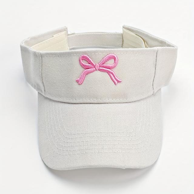 TEMU A Sweet And Cute Women's Hat With A Bow, Featuring Embroidery And A Long Brim For