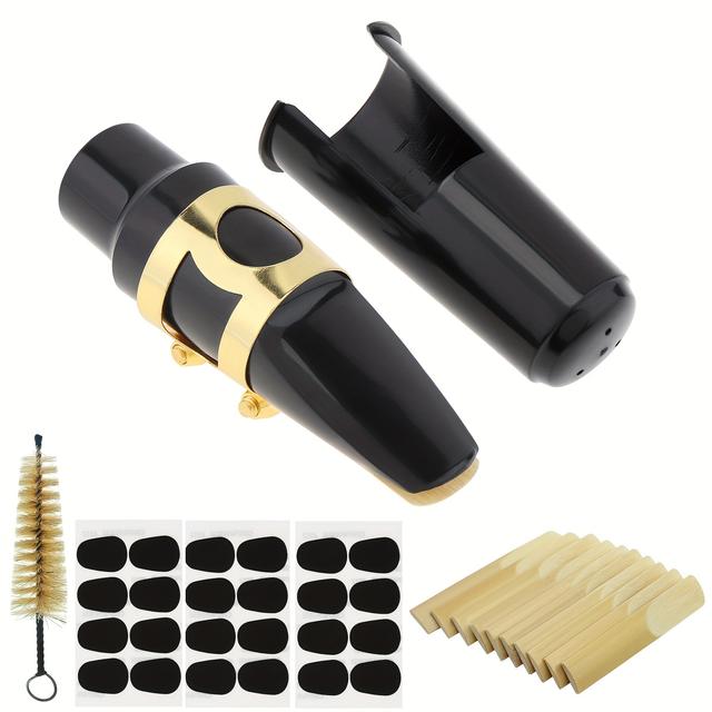 TEMU 36pcs Saxophone Mouthpiece Kit With 1 Mouthpiece/ 10pcs 2.5 Reeds/ 24pcs Cushions Pads/ 1 Brush, Full Set Sax Mouthpiece Set
